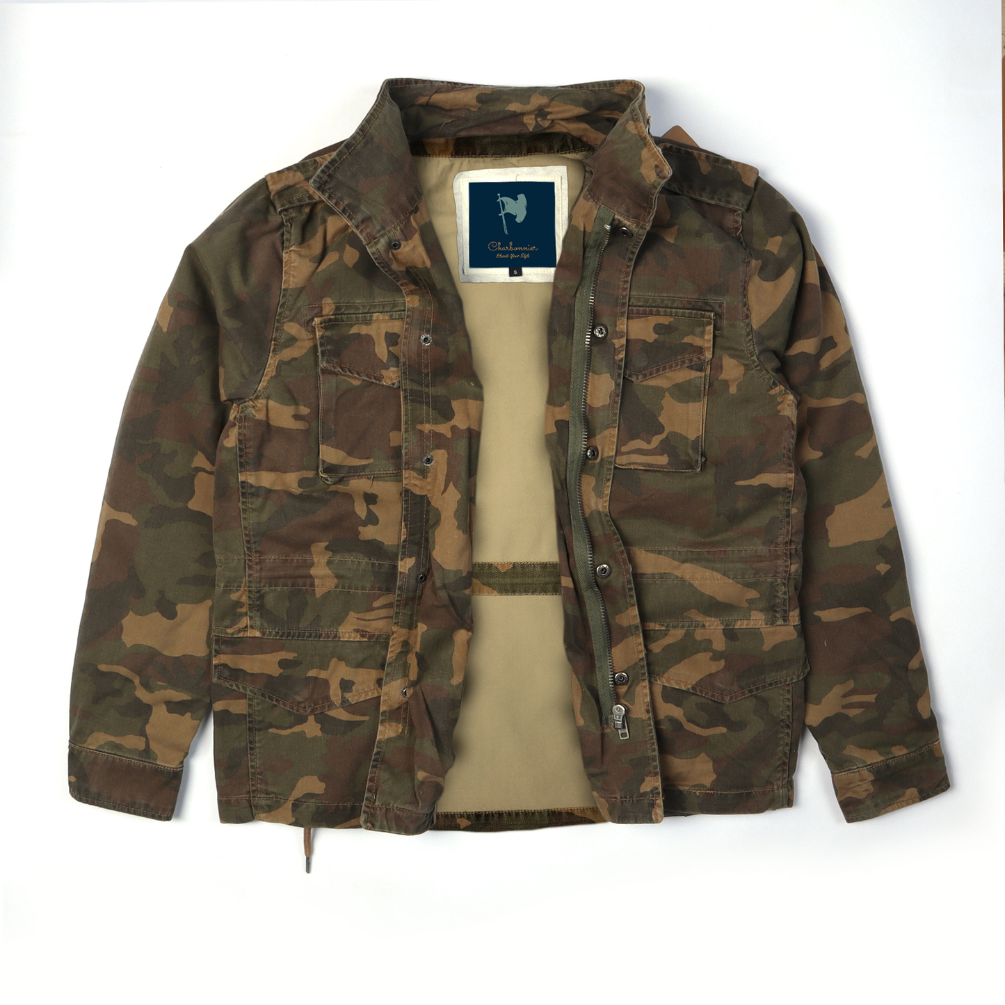 Men's Classic Field Jacket with Removable Quilted Liner & Hood - Vintage Style Outerwear 100% Cotton