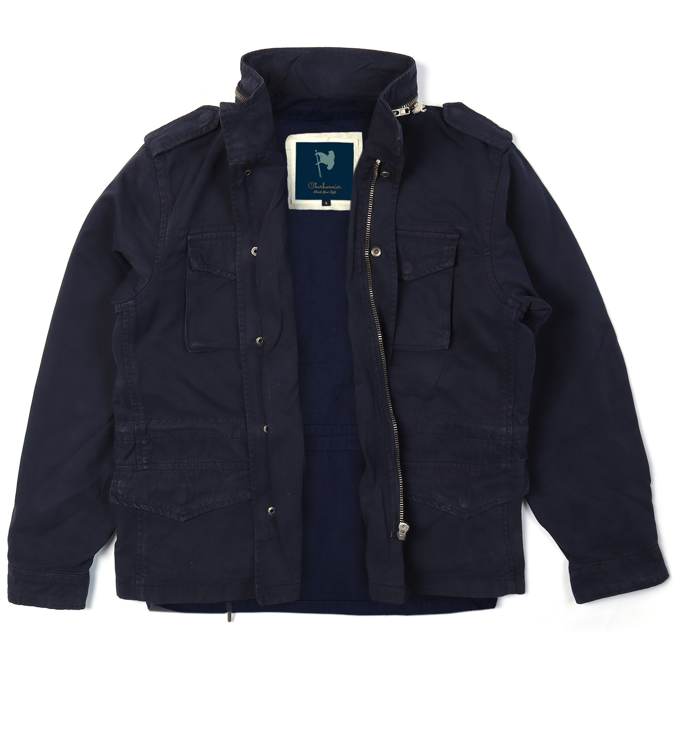Men's Classic Field Jacket with Removable Quilted Liner & Hood - Vintage Style Outerwear 100% Cotton