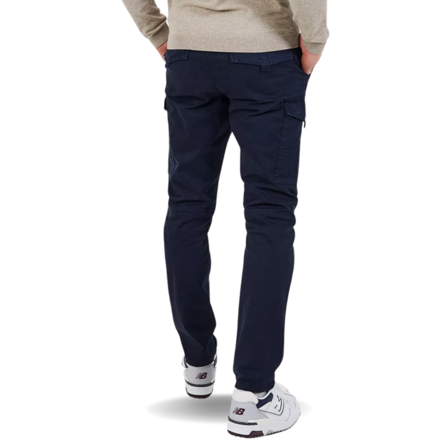Men’s Slim Fit Cargo Work Pants with 6 Pockets, Organic Cotton Combat Pants with Drawstring for Casual or Work Wear
