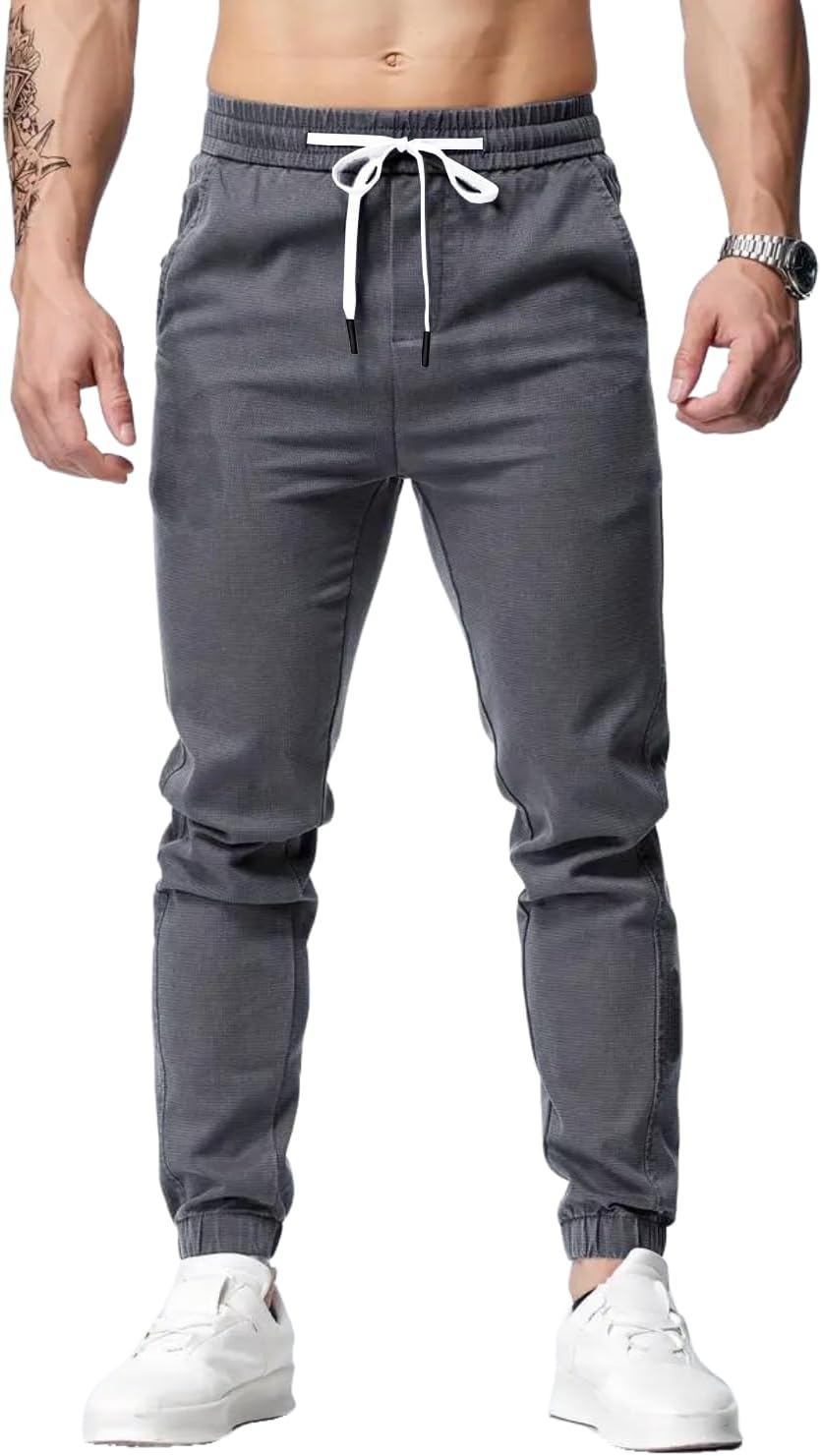 Chino Jogger Trouser, Cotton Chinos Men's Casual Jogging Trouser, Joggers Bottoms with Drawstring