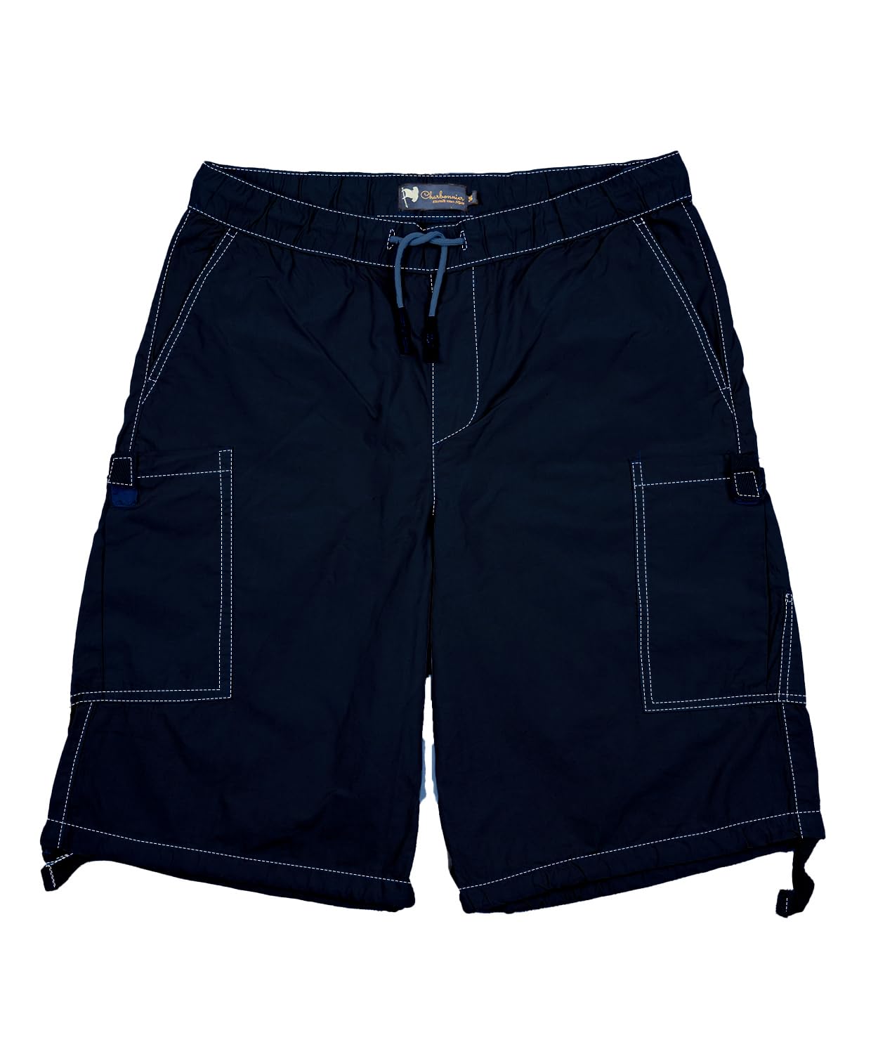 CHARBONNIER ELEVATE YOUR STYLE Poplin Cargo Shorts for Men's Performance Series Extreme Comfort, 100% Cotton Mens Summer Cargo Shorts with Drawstring