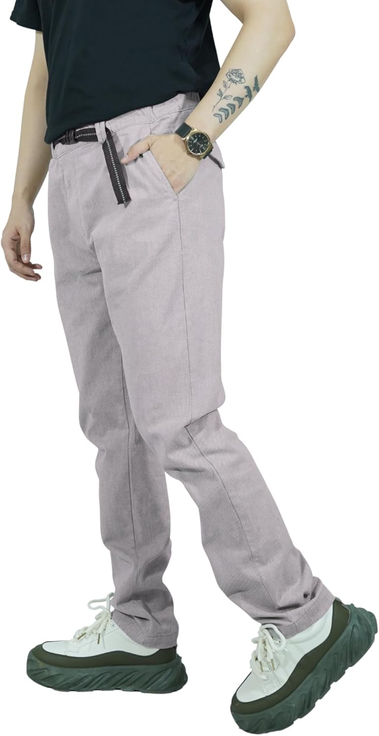 CHARBONNIER ELEVATE YOUR STYLE Men’s Coulisse Pants | Tailored Trousers with Drawstring Waist | Soft & Comfortable | Straight Leg Fit | 4 Pockets | 98% Cotton, 2% Elastane
