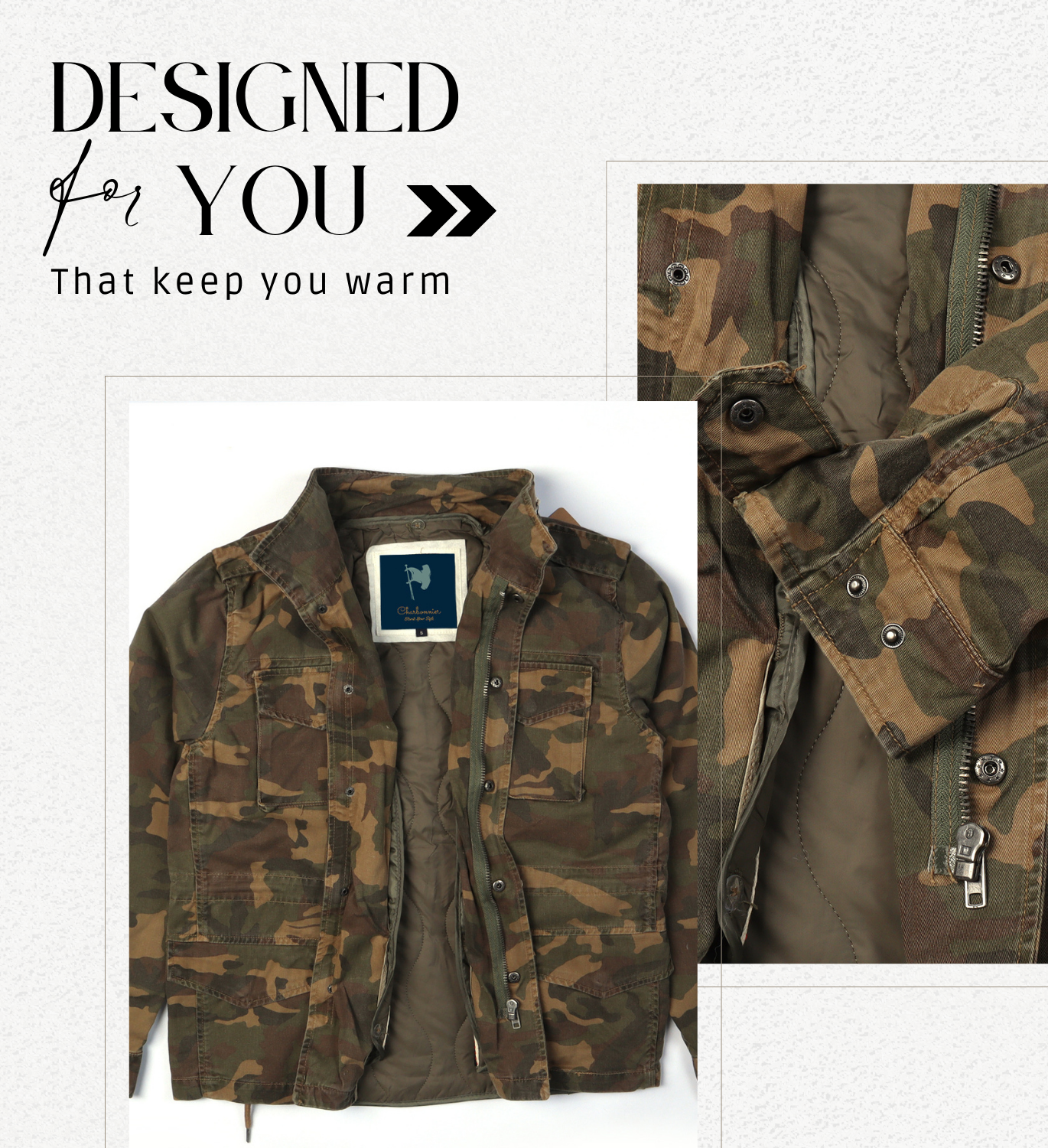 Men's Classic Field Jacket with Removable Quilted Liner & Hood - Vintage Style Outerwear 100% Cotton