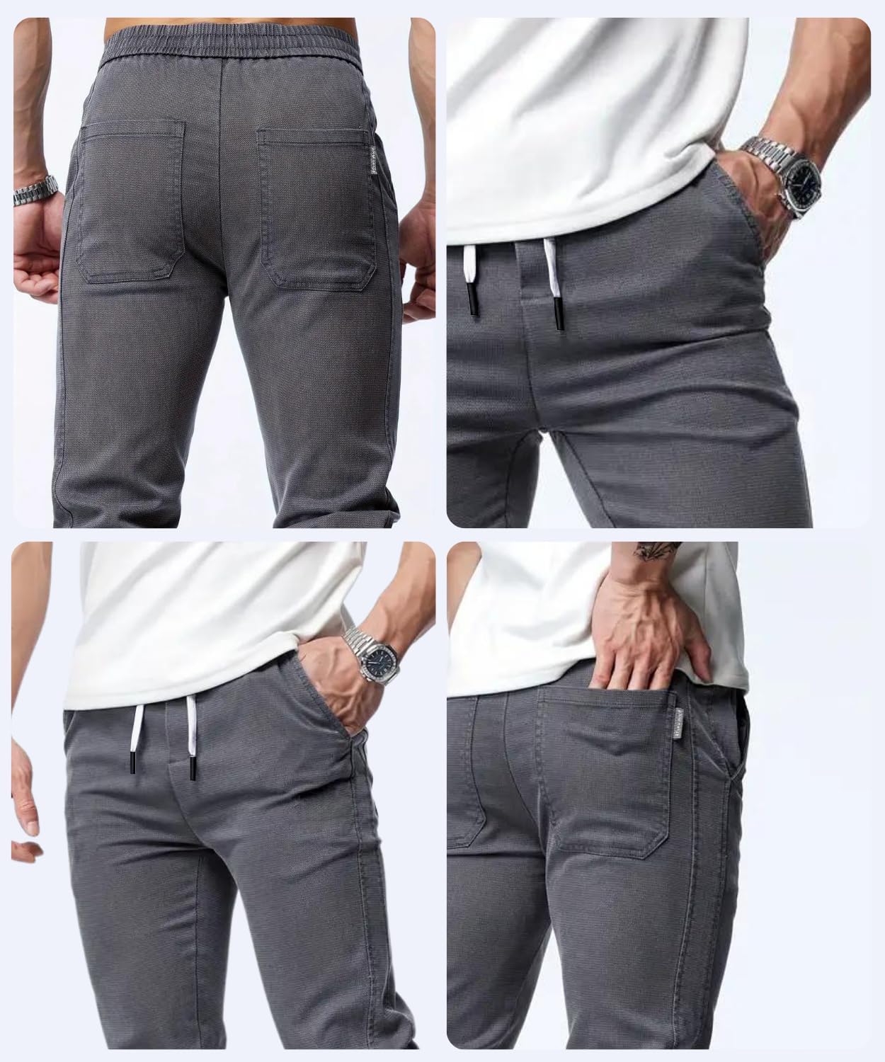 Chino Jogger Trouser, Cotton Chinos Men's Casual Jogging Trouser, Joggers Bottoms with Drawstring