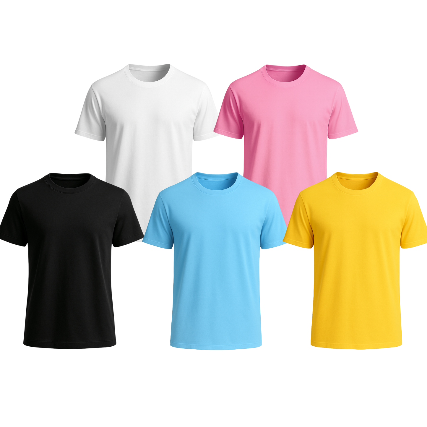 5 Pack T Shirts Mens for Men, Crew Neck Short Sleeves Basic Casual Mens Top, Easy Fit Tee for Workout Gym Running