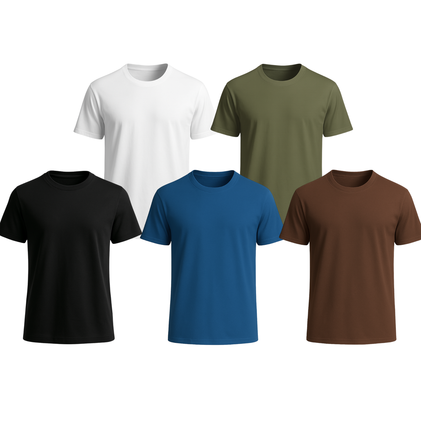 5 Pack T Shirts Mens for Men, Crew Neck Short Sleeves Basic Casual Mens Top, Easy Fit Tee for Workout Gym Running