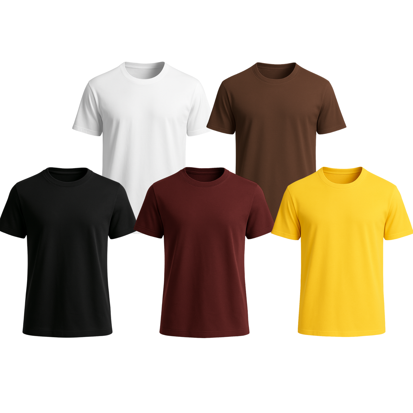 5 Pack T Shirts Mens for Men, Crew Neck Short Sleeves Basic Casual Mens Top, Easy Fit Tee for Workout Gym Running