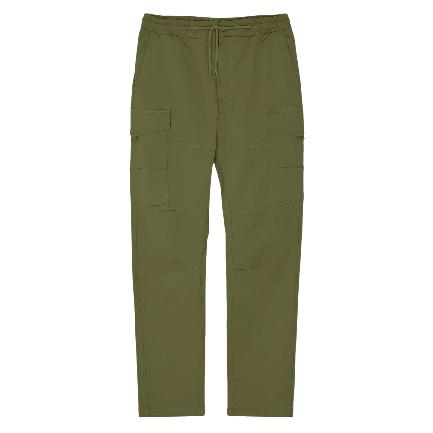 Men’s Slim Fit Cargo Work Pants with 6 Pockets, Organic Cotton Combat Pants with Drawstring for Casual or Work Wear