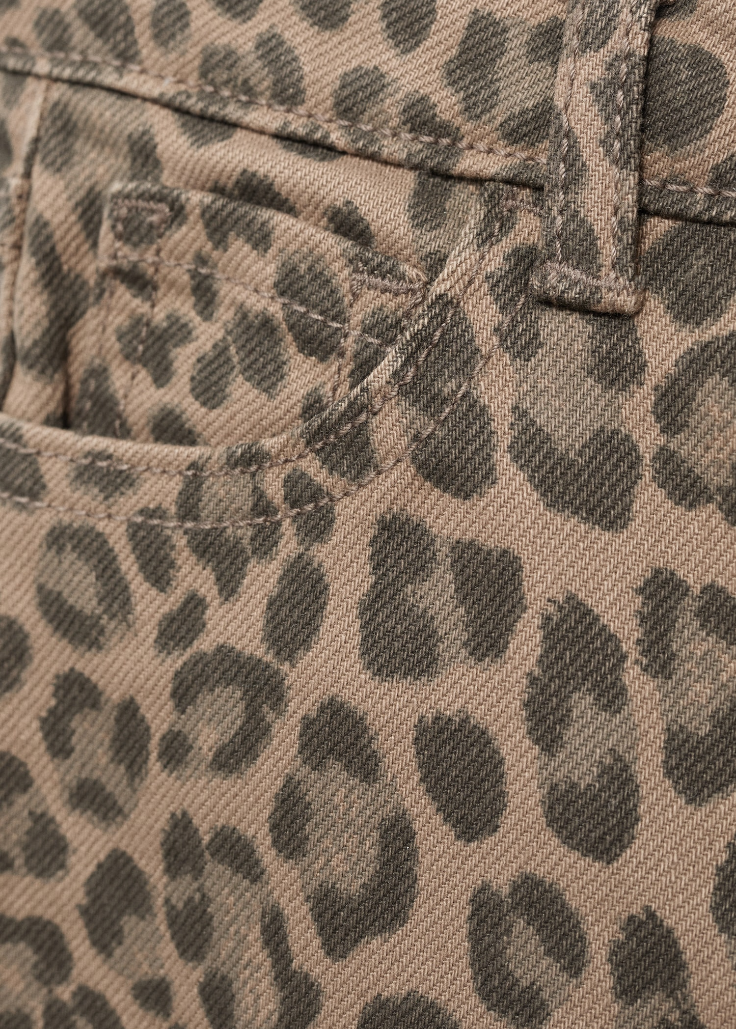 Girls Denim Jeans - Cheetah Print