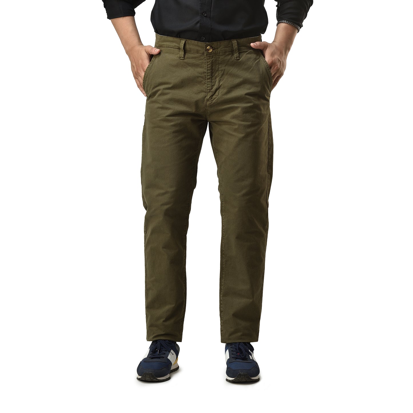 Men’s Slim fit Chinos Pants, Flat Front Design and Back Buttoned Pockets, Comfortable Men’s Pants for Casual wear