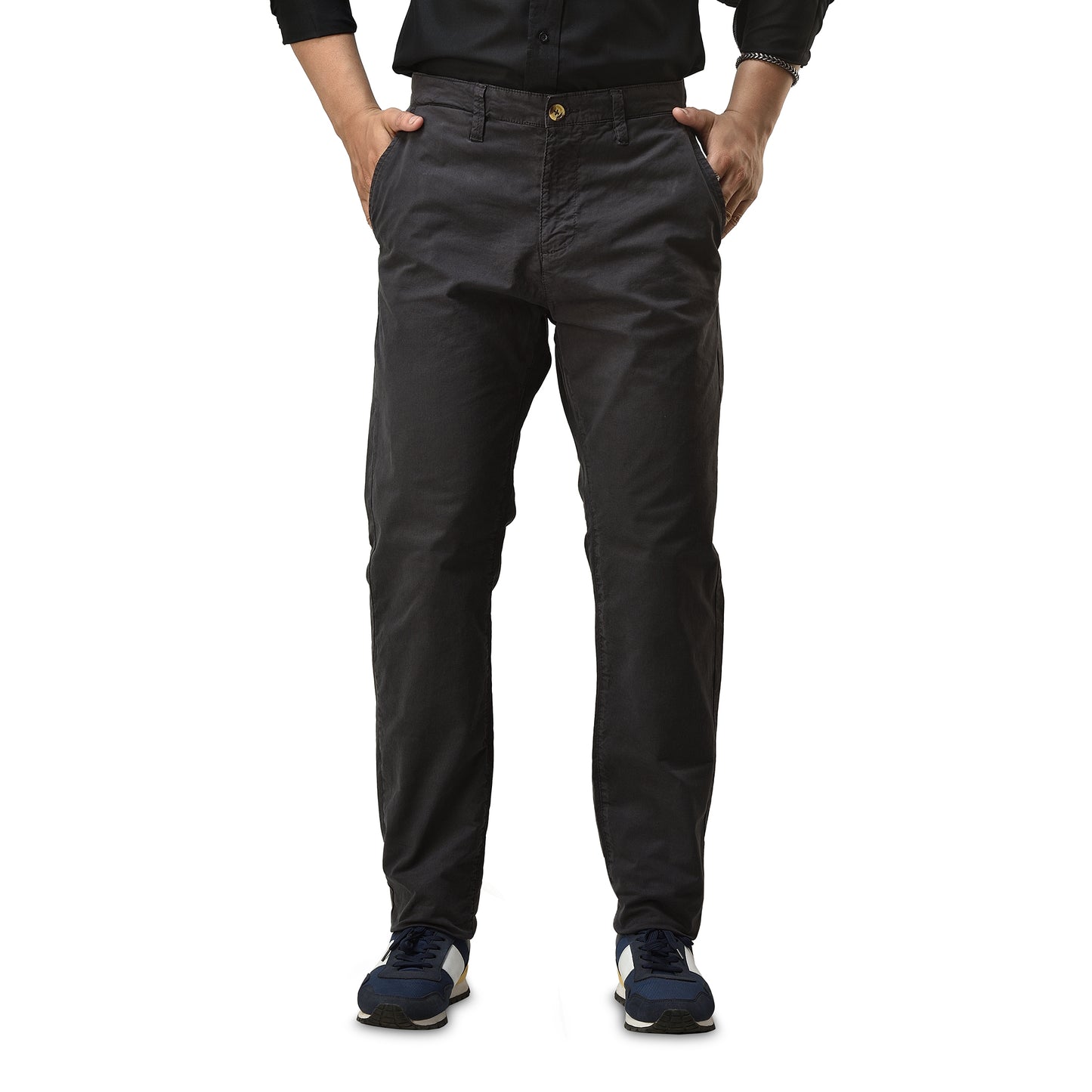 Men’s Slim fit Chinos Pants, Flat Front Design and Back Buttoned Pockets, Comfortable Men’s Pants for Casual wear