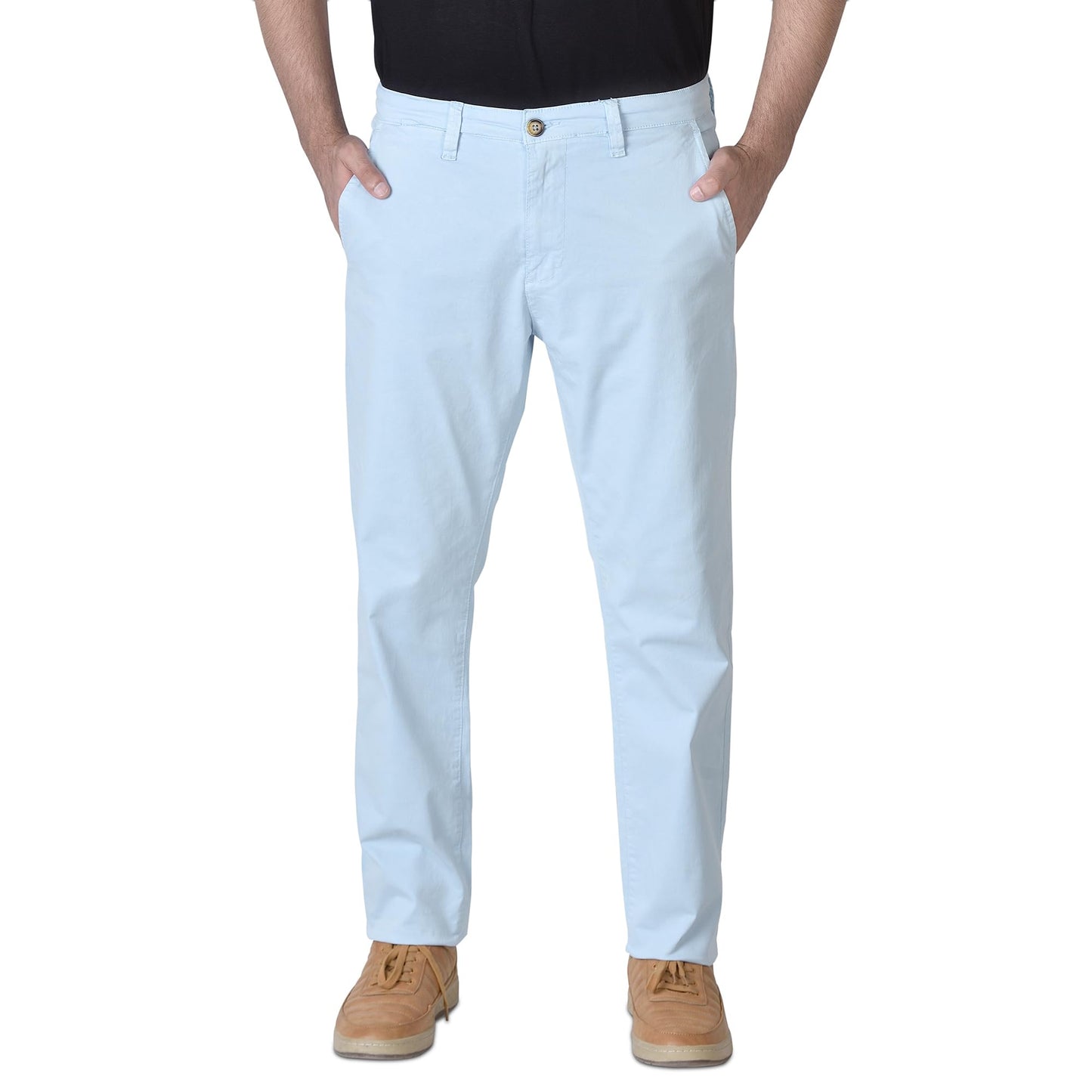 Men’s Slim fit Chinos Pants, Flat Front Design and Back Buttoned Pockets, Comfortable Men’s Pants for Casual wear