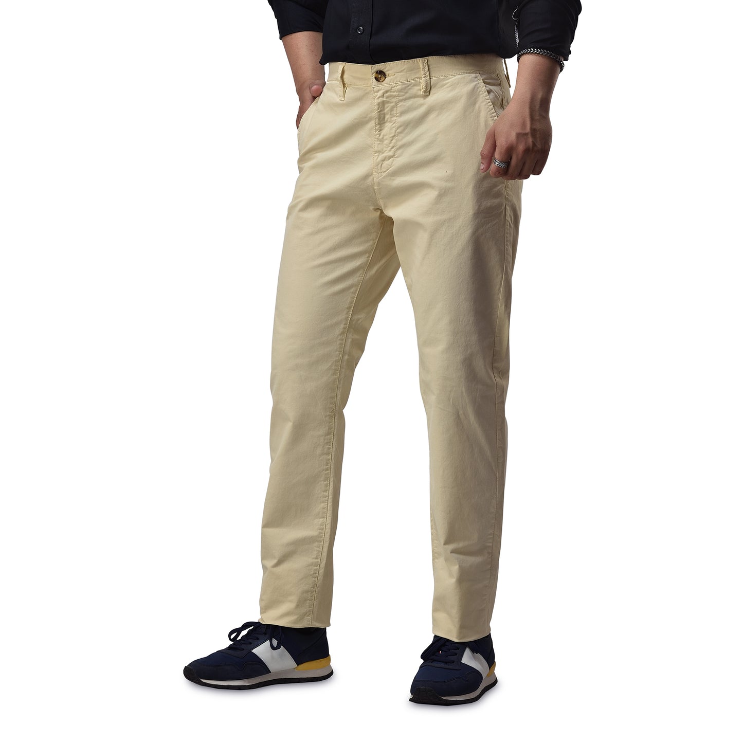 Men’s Slim fit Chinos Pants, Flat Front Design and Back Buttoned Pockets, Comfortable Men’s Pants for Casual wear