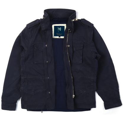 Men's Classic Field Jacket with Removable Quilted Liner & Hood - Vintage Style Outerwear 100% Cotton