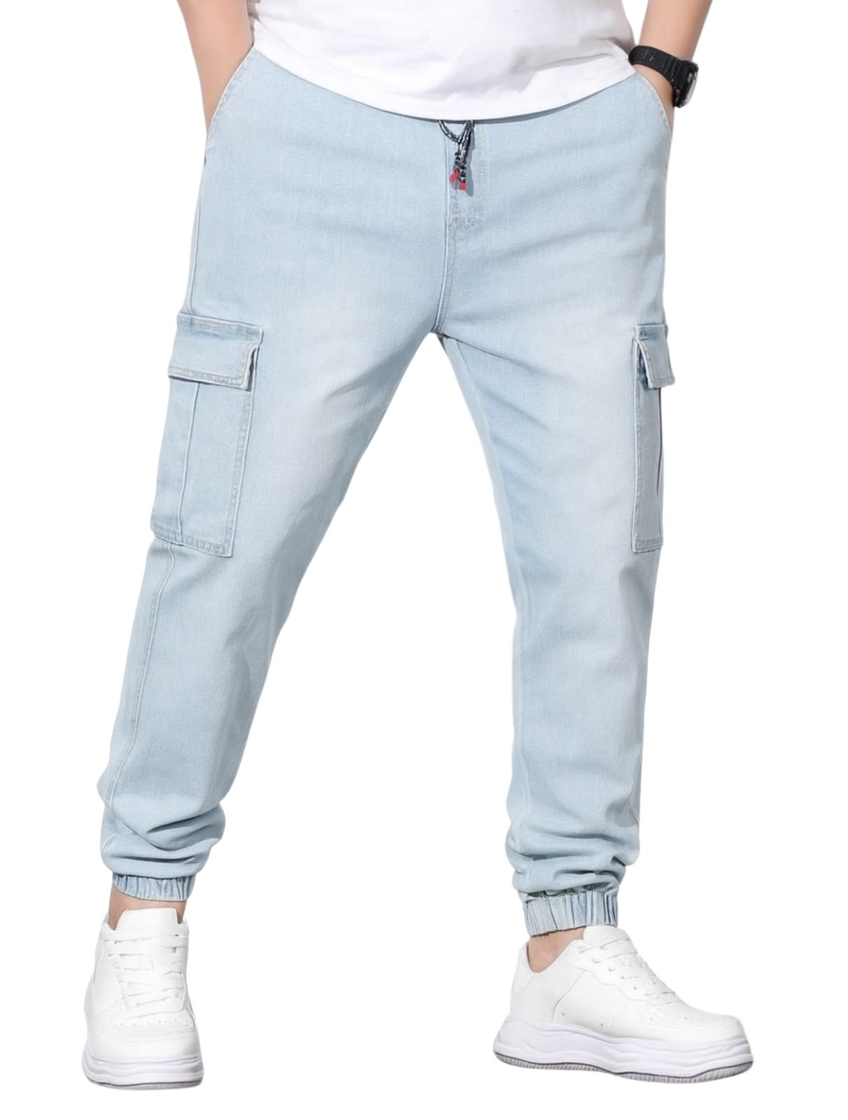 Men’s Denim Cargo Trousers