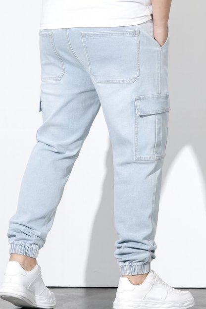 Men’s Denim Cargo Trousers
