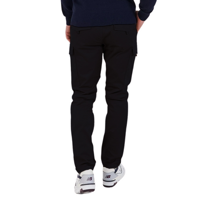 Men’s Slim Fit Cargo Work Pants with 6 Pockets, Organic Cotton Combat Pants with Drawstring for Casual or Work Wear