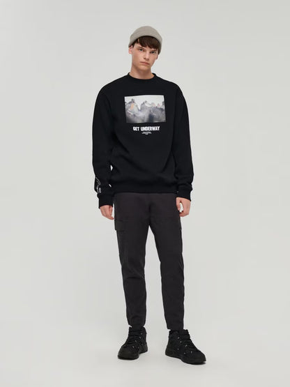 Slim-Fit Khaki Cargo Joggers with Zipped Pocket