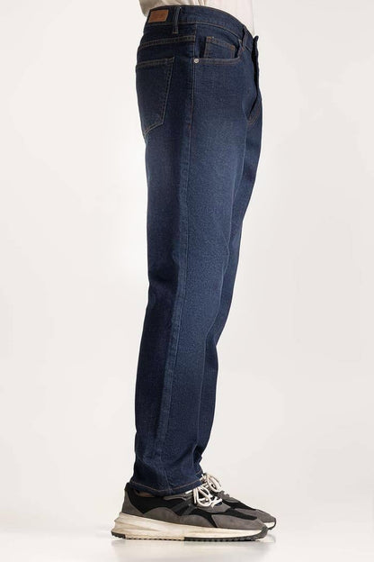 Men's Regular Fit Jeans, Straight Leg 5 Pocket Basic Denim Pants, Comfortable Stretchy Denim Jeans, Plain Denim Wash Regular Fit for Men's