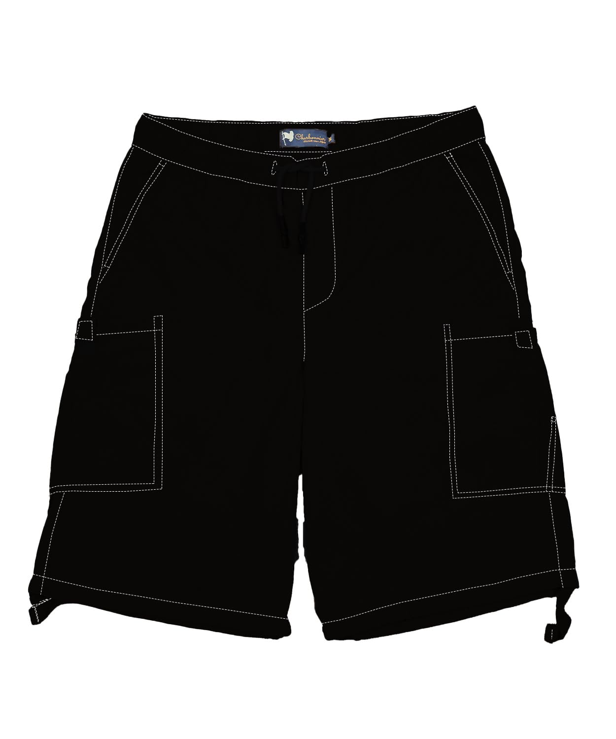 CHARBONNIER ELEVATE YOUR STYLE Poplin Cargo Shorts for Men's Performance Series Extreme Comfort, 100% Cotton Mens Summer Cargo Shorts with Drawstring