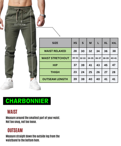 Chino Jogger Trouser, Cotton Chinos Men's Casual Jogging Trouser, Joggers Bottoms with Drawstring, Khaki Color