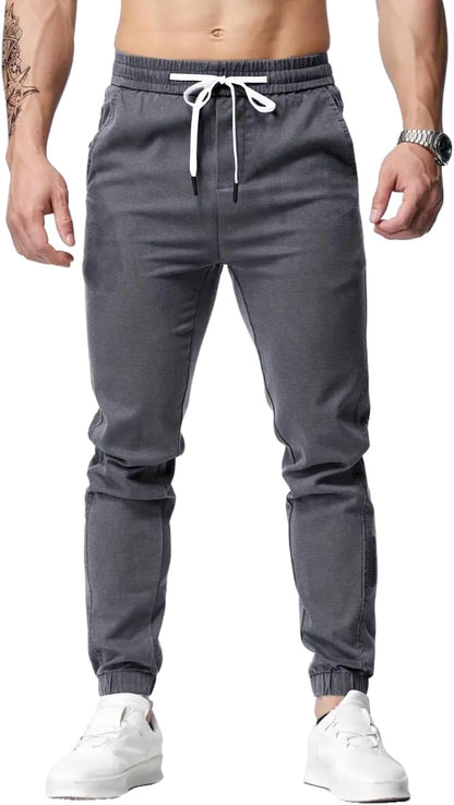 Chino Jogger Trouser, Cotton Chinos Men's Casual Jogging Trouser, Joggers Bottoms with Drawstring