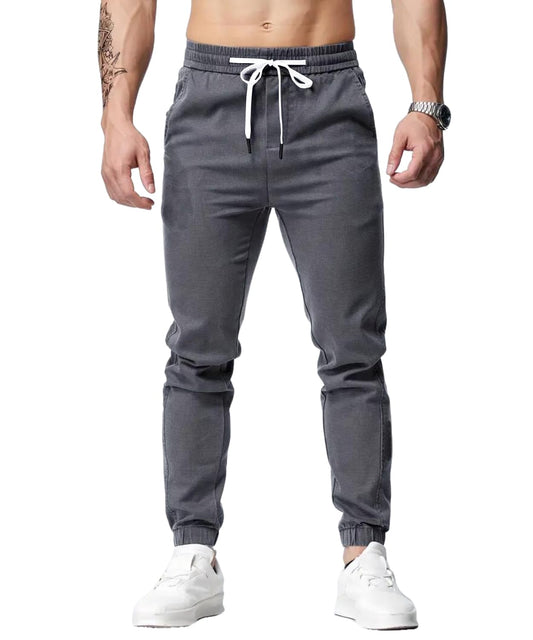 Chino Jogger Trouser, Cotton Chinos Men's Casual Jogging Trouser, Joggers Bottoms with Drawstring