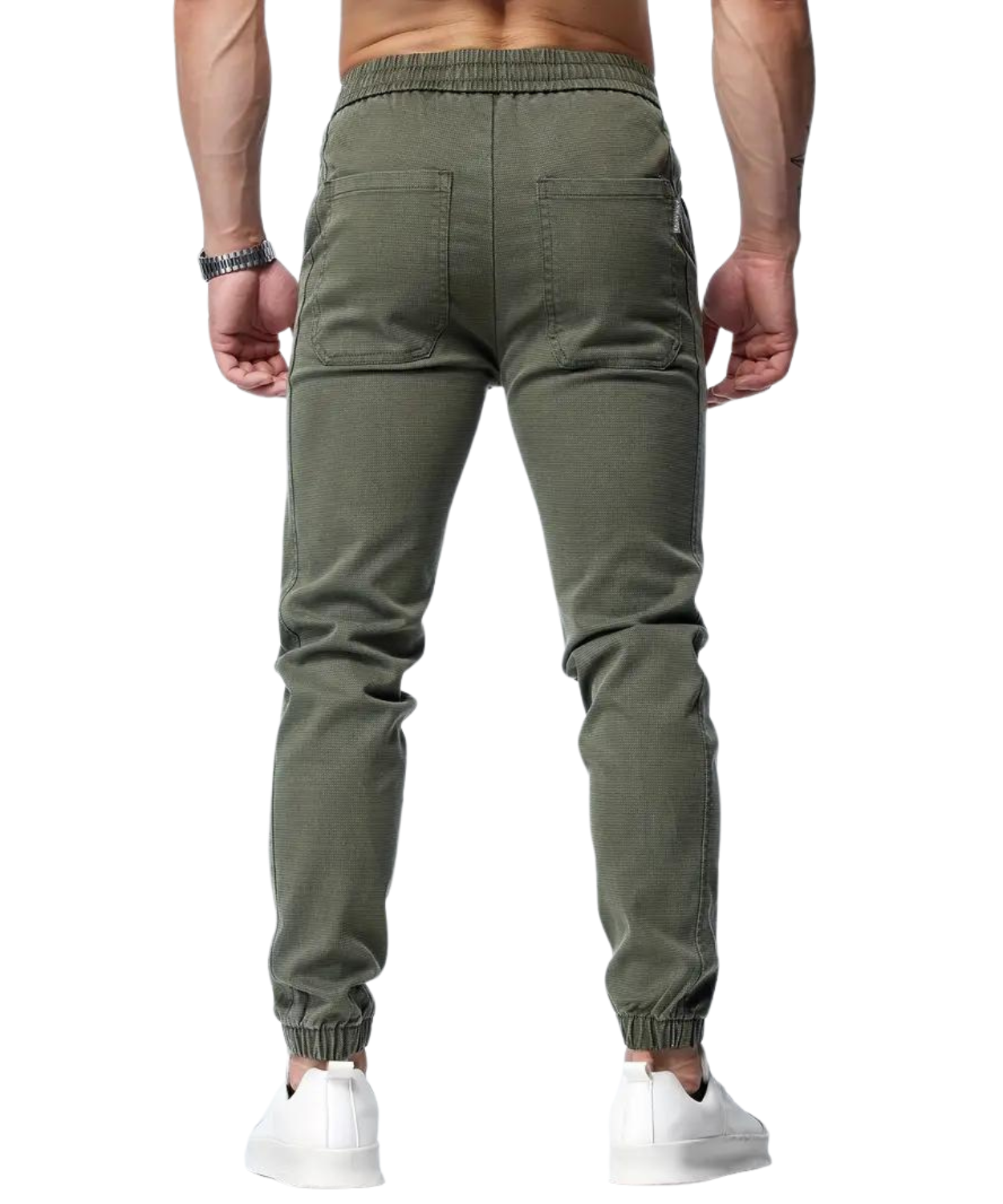 Chino Jogger Trouser, Cotton Chinos Men's Casual Jogging Trouser, Joggers Bottoms with Drawstring, Khaki Color