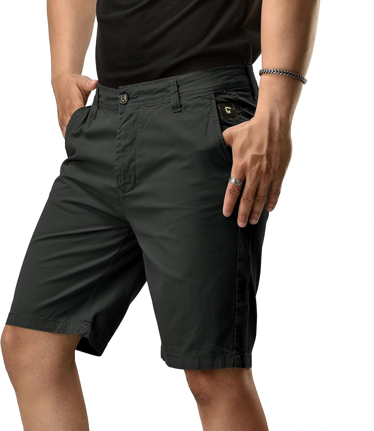 CHARBONNIER ELEVATE YOUR STYLE Chino Shorts for Men Performance Series Extreme Comfort, Unique Colors, Smart Casual All Waist Size