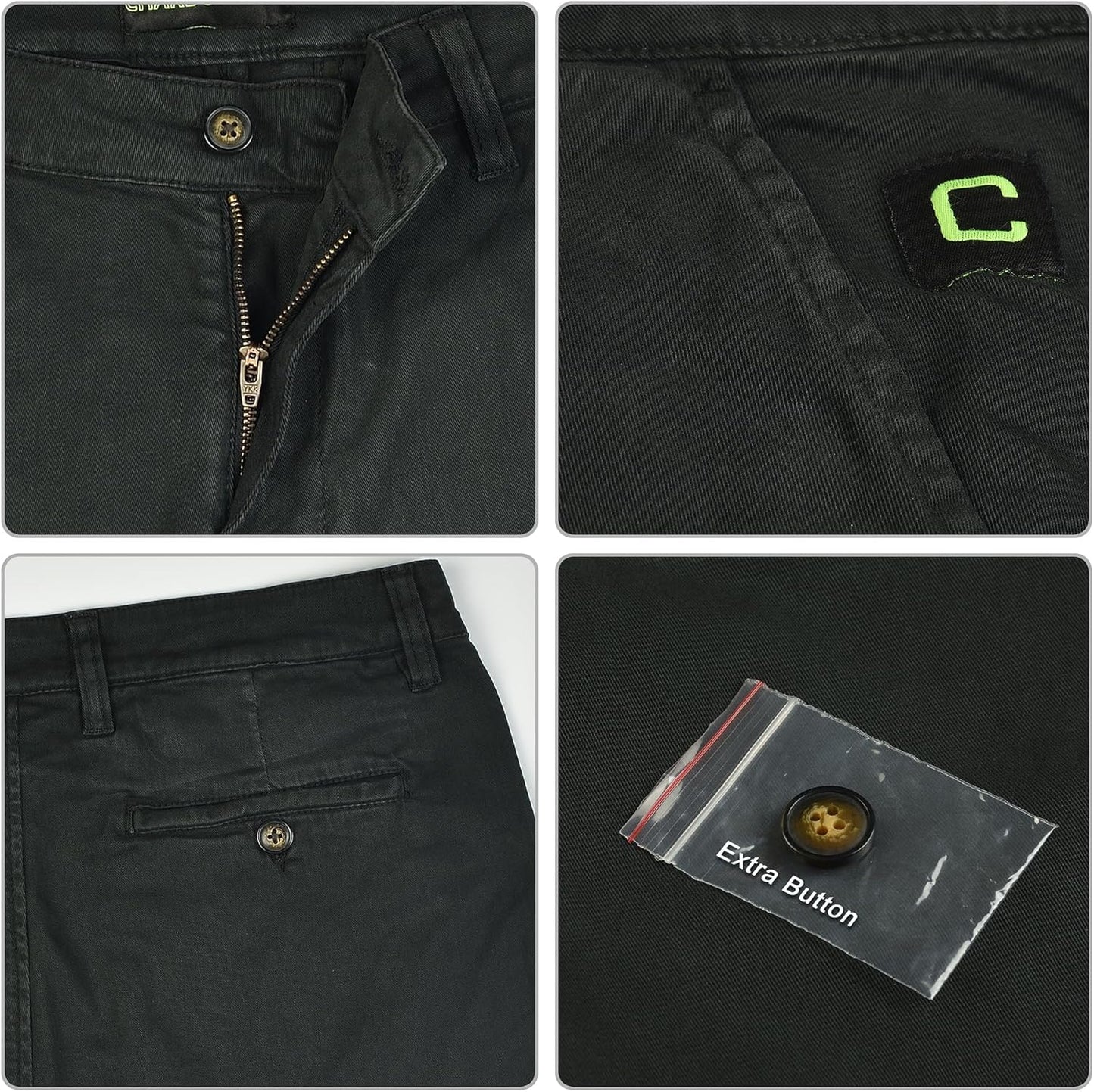 CHARBONNIER ELEVATE YOUR STYLE Chino Shorts for Men Performance Series Extreme Comfort, Unique Colors, Smart Casual All Waist Size