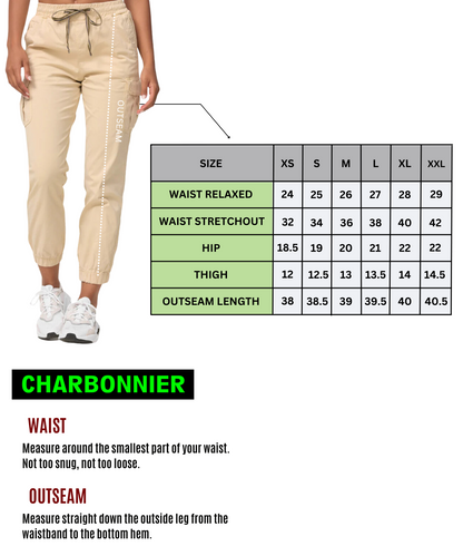 Women's Cargo Trousers, Women's Walking Trousers, Regular Fit F600 Women's Jogger Cargo Trousers, Beige Color