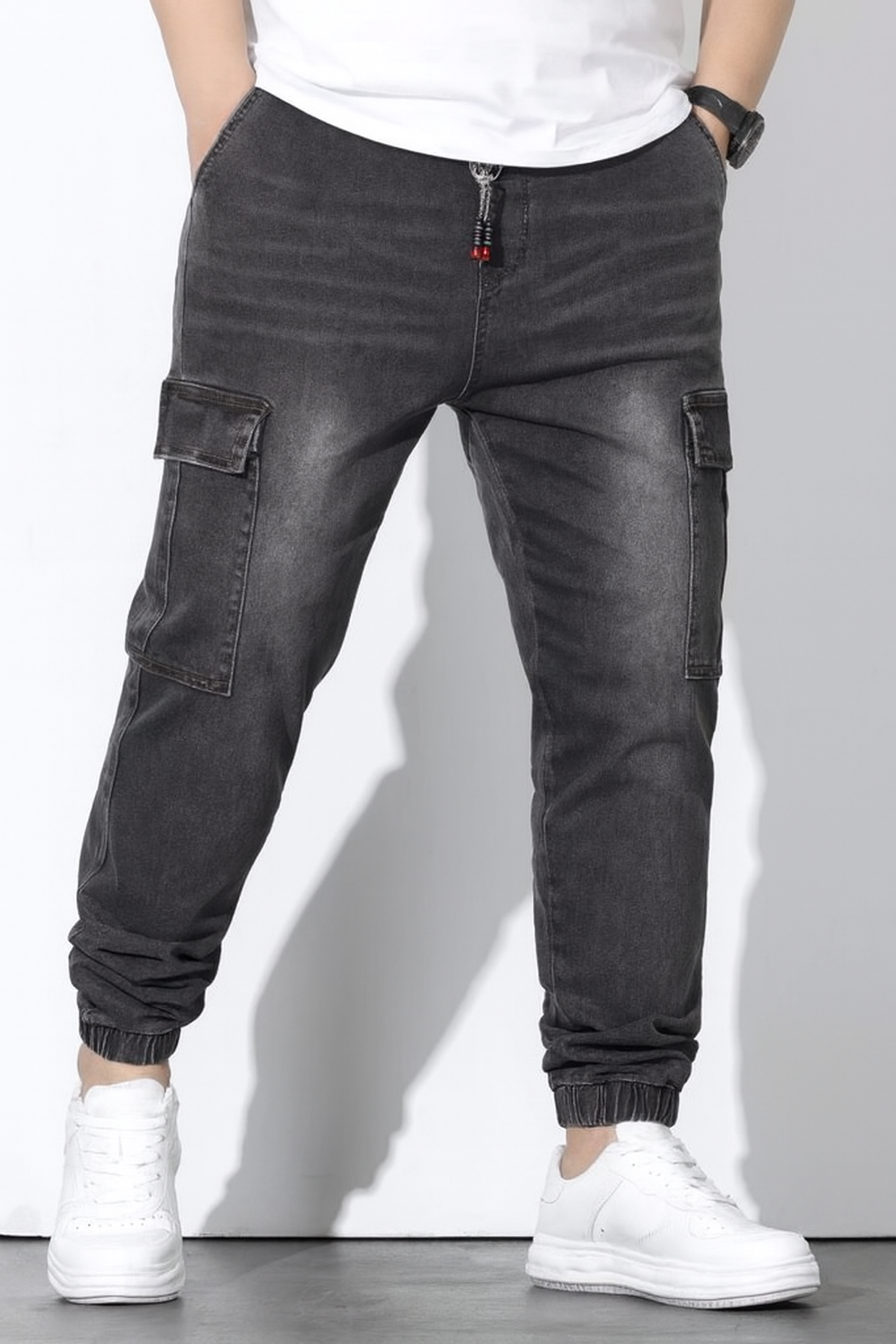 Men’s Denim Cargo Trousers