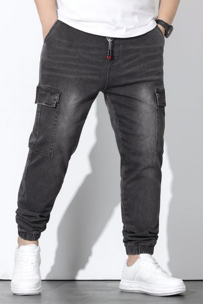 Men’s Denim Cargo Trousers