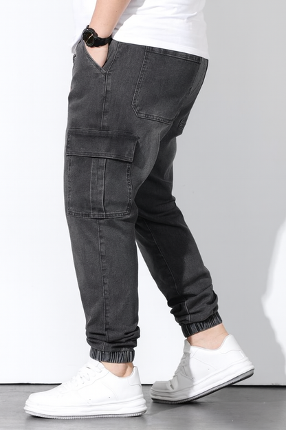 Men’s Denim Cargo Trousers