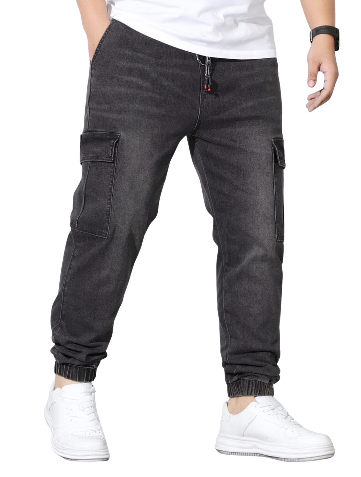 Men’s Denim Cargo Trousers