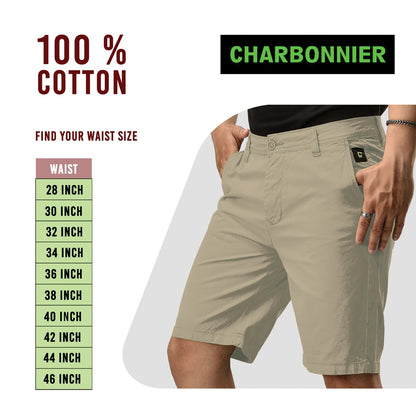 Chino Shorts for Men Performance Series Extreme Comfort, Beige Color