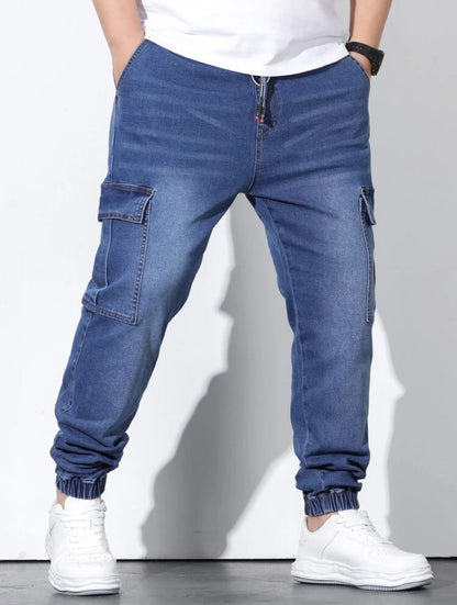 Men’s Denim Cargo Trousers