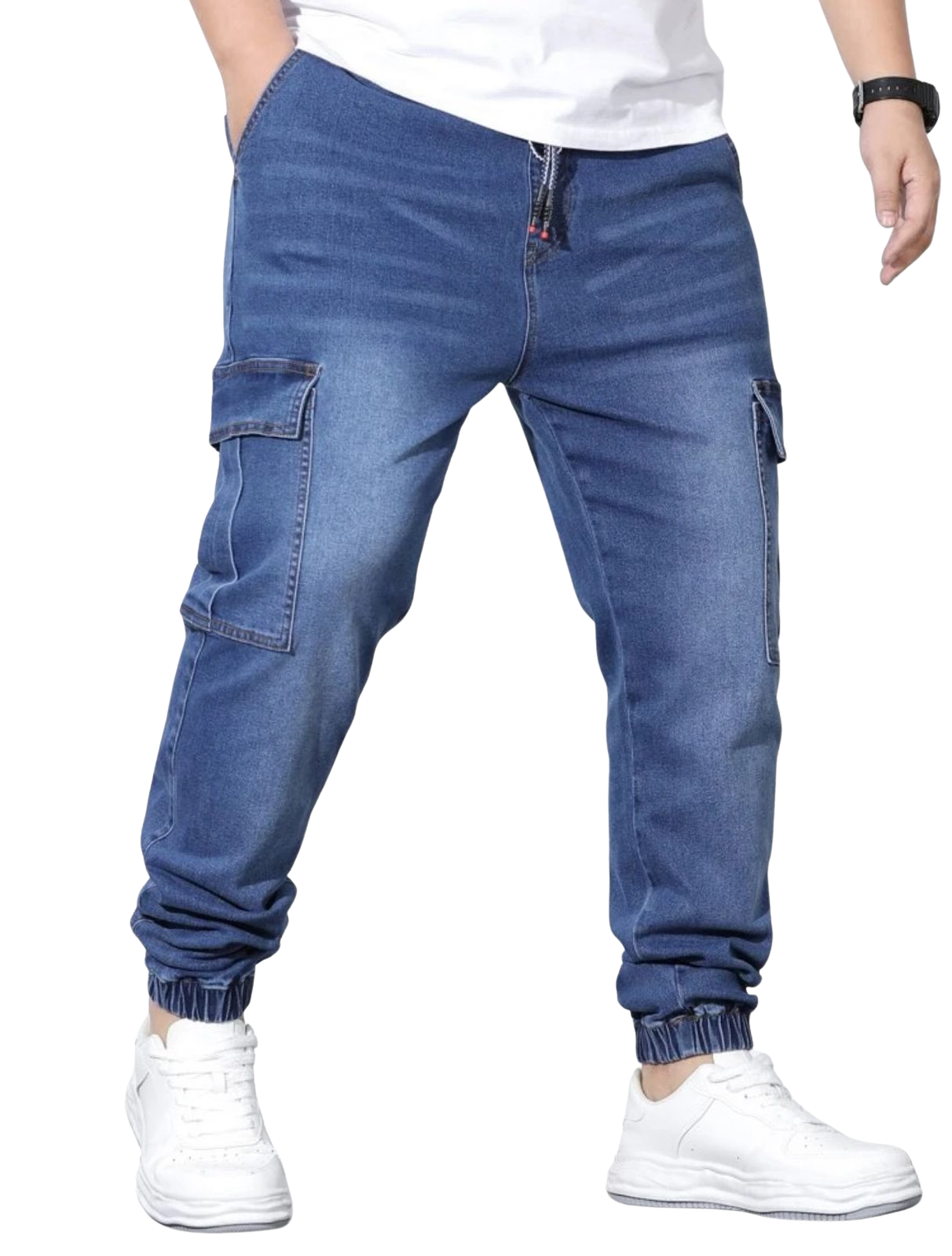 Men’s Denim Cargo Trousers