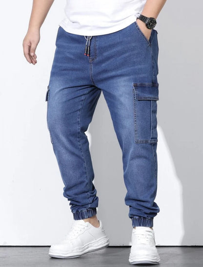 Men’s Denim Cargo Trousers