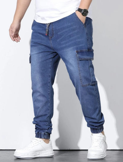 Men’s Denim Cargo Trousers