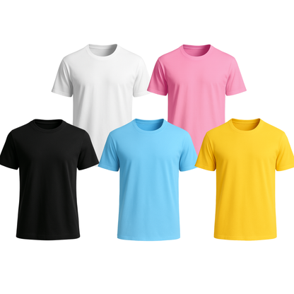 5 Pack T Shirts Mens for Men, Crew Neck Short Sleeves Basic Casual Mens Top, Easy Fit Tee for Workout Gym Running