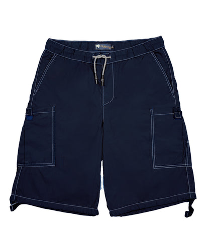 CHARBONNIER ELEVATE YOUR STYLE Poplin Cargo Shorts for Men's Performance Series Extreme Comfort, 100% Cotton Mens Summer Cargo Shorts with Drawstring