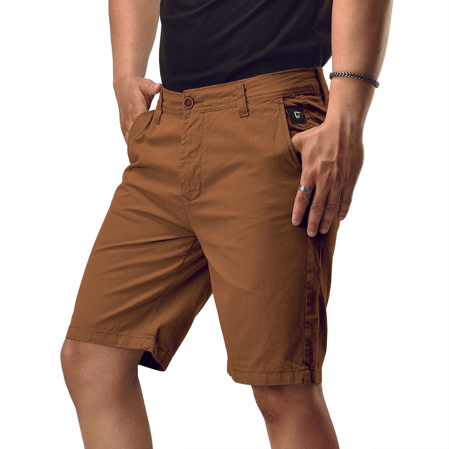 Chino Shorts for Men Performance Series Extreme Comfort, Brown Color