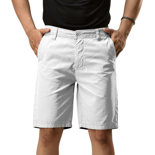 Chino Shorts for Men Performance Series Extreme Comfort, White Color