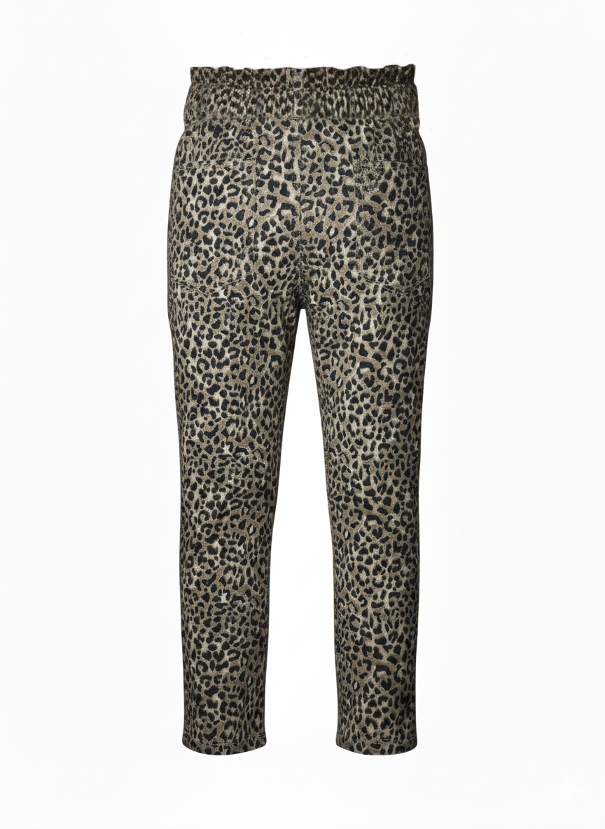 Girls Denim Jeans - Cheetah Print