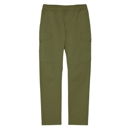Men’s Slim Fit Cargo Work Pants with 6 Pockets, Organic Cotton Combat Pants with Drawstring for Casual or Work Wear