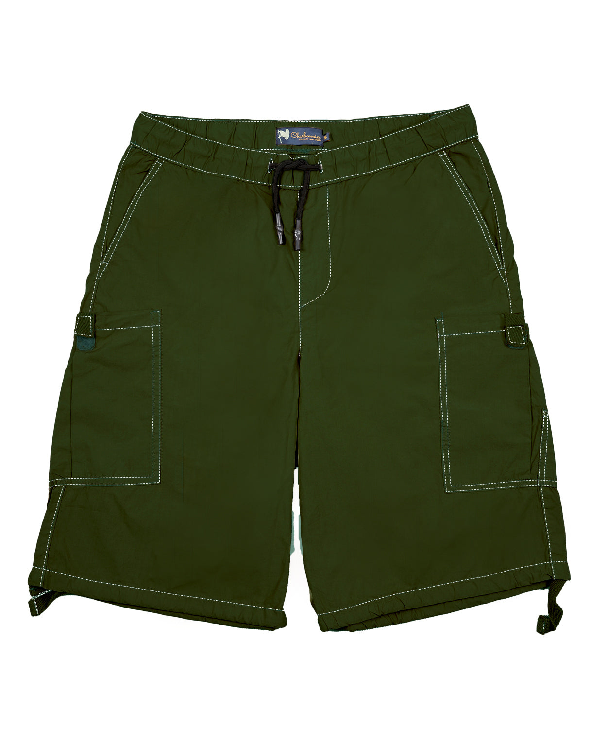 CHARBONNIER ELEVATE YOUR STYLE Poplin Cargo Shorts for Men's Performance Series Extreme Comfort, 100% Cotton Mens Summer Cargo Shorts with Drawstring