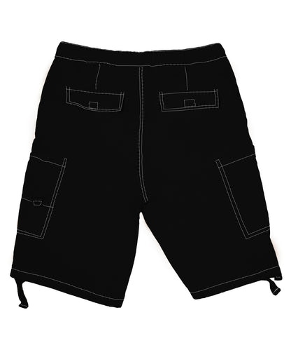 CHARBONNIER ELEVATE YOUR STYLE Poplin Cargo Shorts for Men's Performance Series Extreme Comfort, 100% Cotton Mens Summer Cargo Shorts with Drawstring