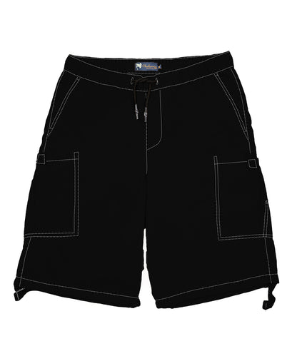 CHARBONNIER ELEVATE YOUR STYLE Poplin Cargo Shorts for Men's Performance Series Extreme Comfort, 100% Cotton Mens Summer Cargo Shorts with Drawstring