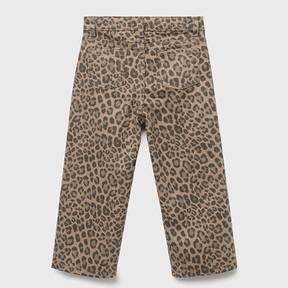 Girls Denim Jeans - Cheetah Print